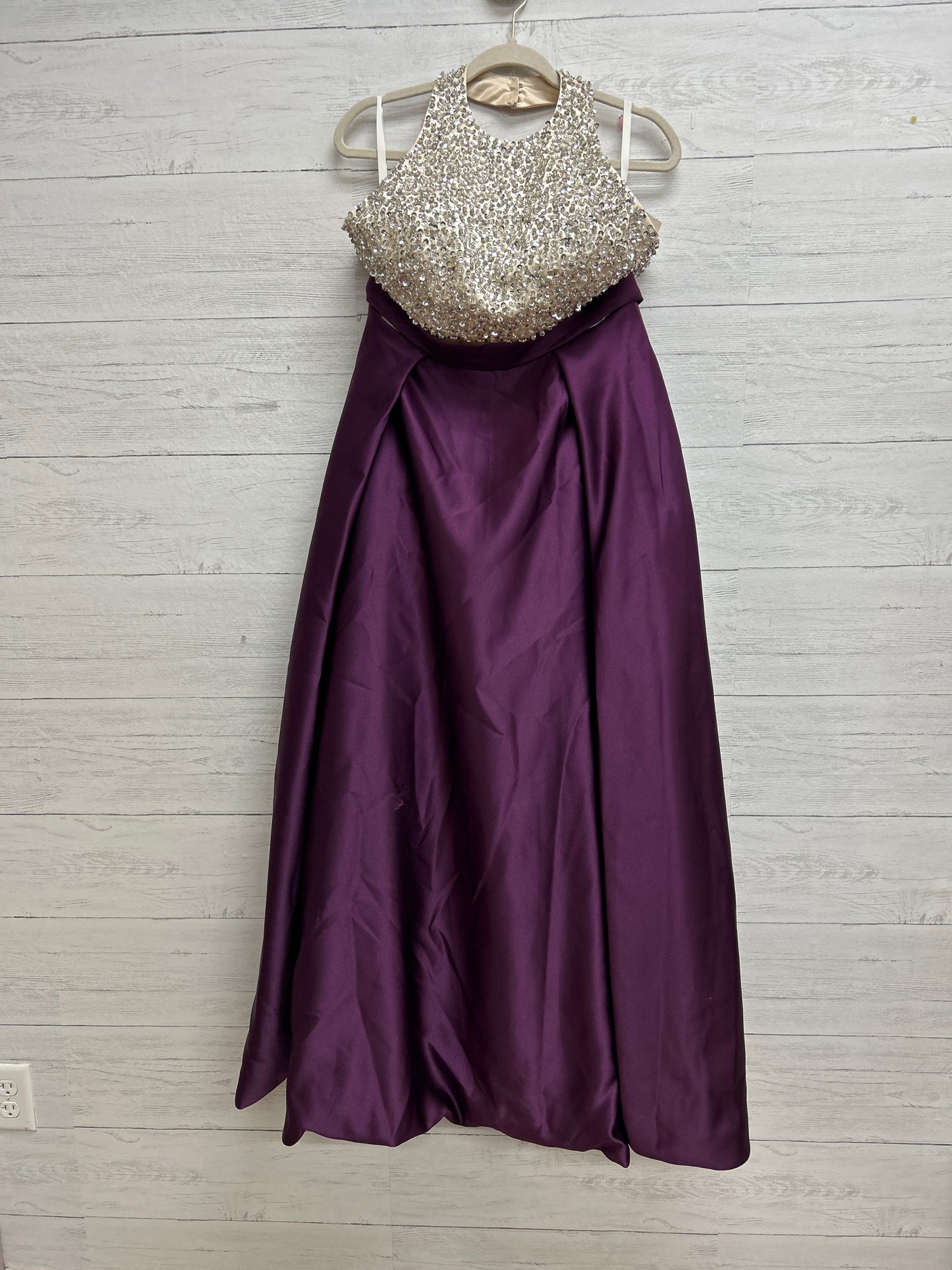 Size 6 ANYA purple/off white Gown