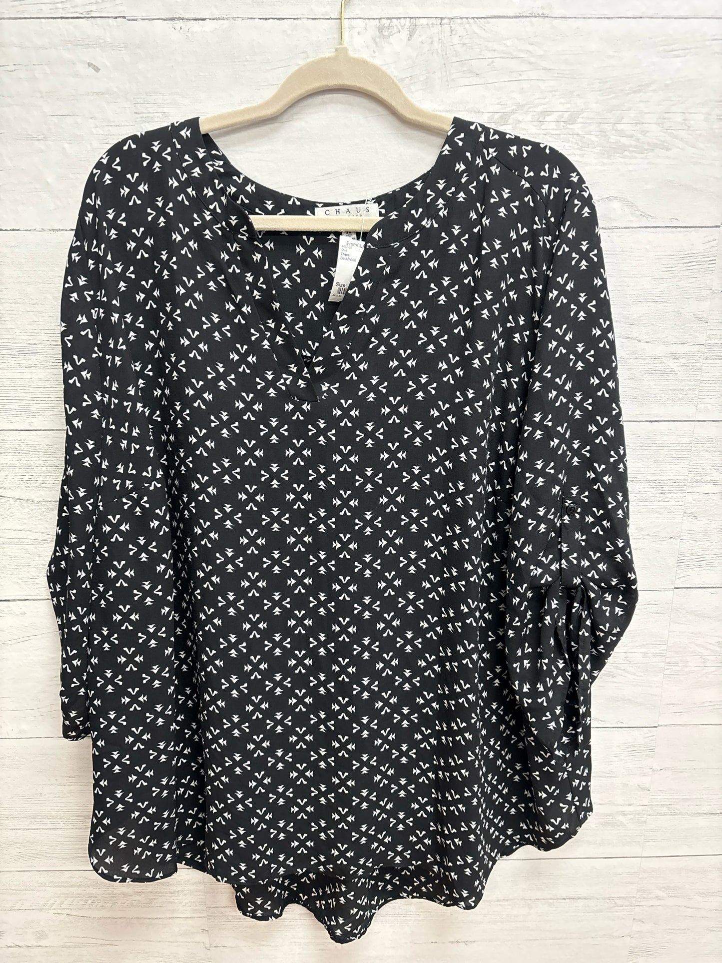 Size 3X Chaus Black/White Shirt
