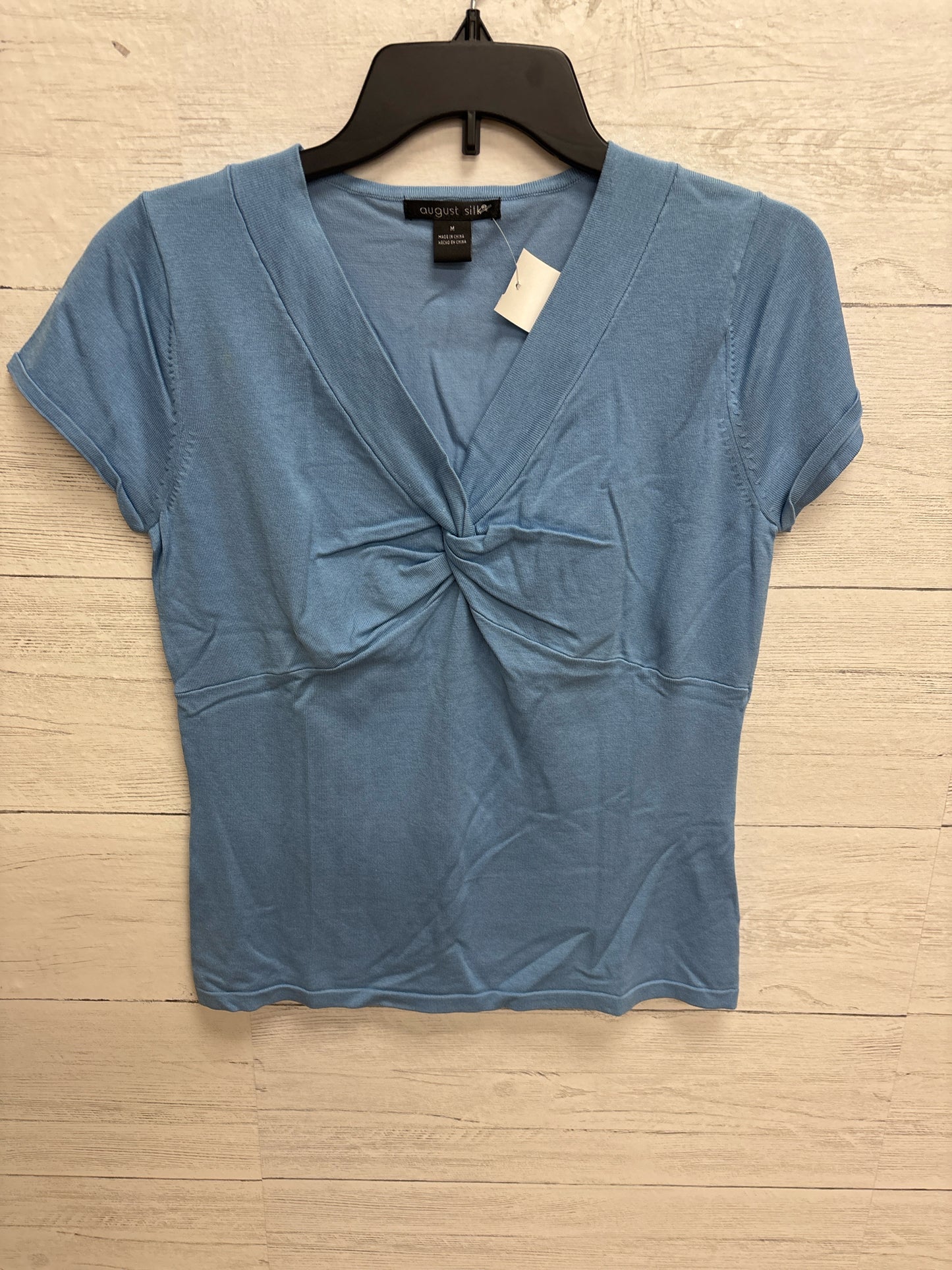 Size M August Silk Blue Womens Shirt