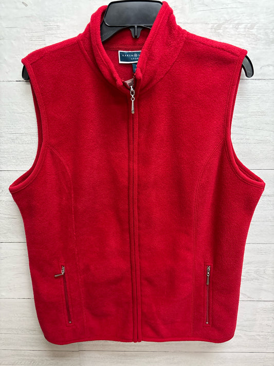 Size L Karen Scott Red Womens Vest
