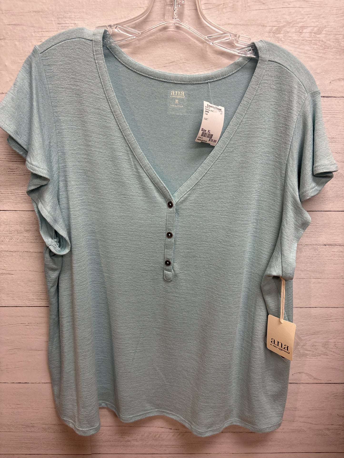 Size XL ANNA Teal Womens Shirt