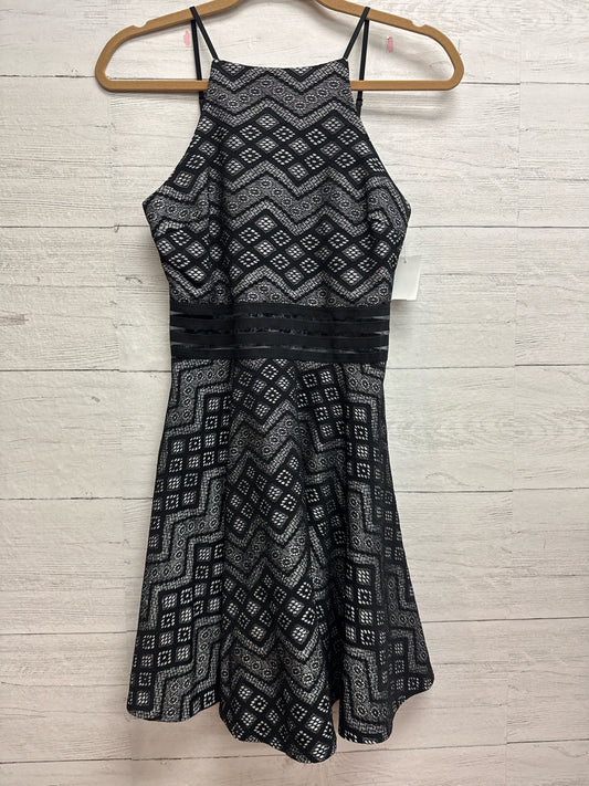Size 5 City Studio Black/Silver Gown