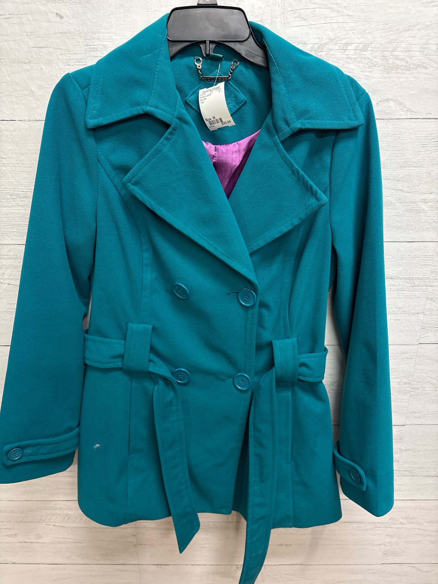 Size M Jou Jou Teal Womens Jacket