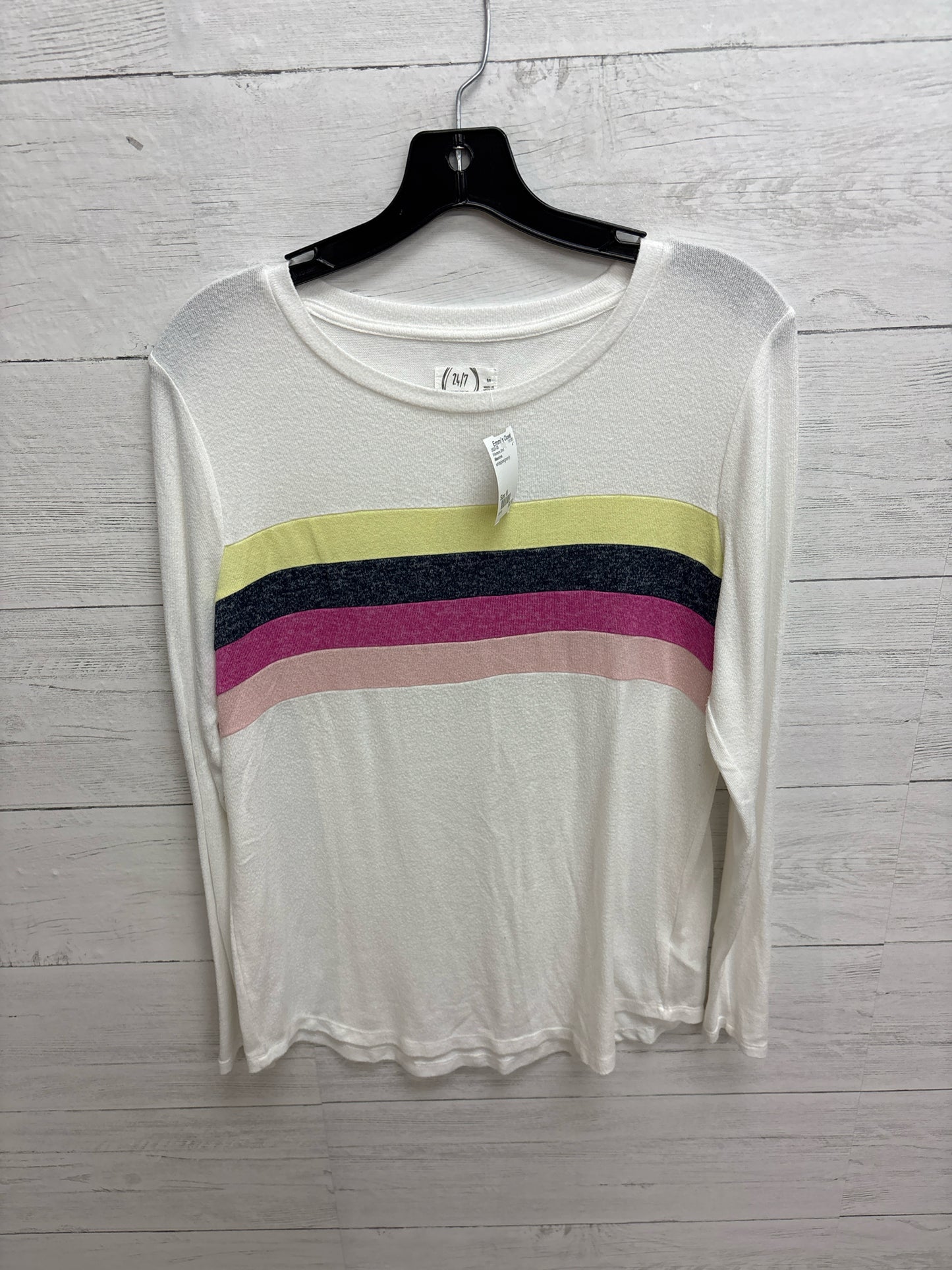 Size M Maurices white/pink/green/y Womens Shirt