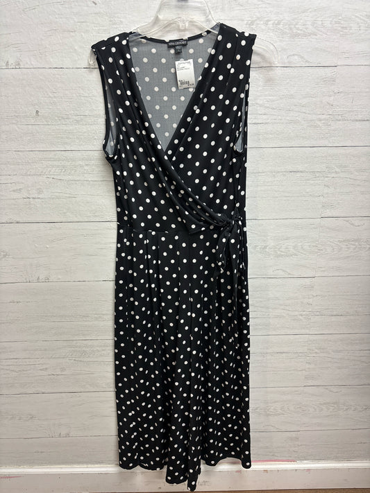 Size L Nina Leonard Black/White Dress