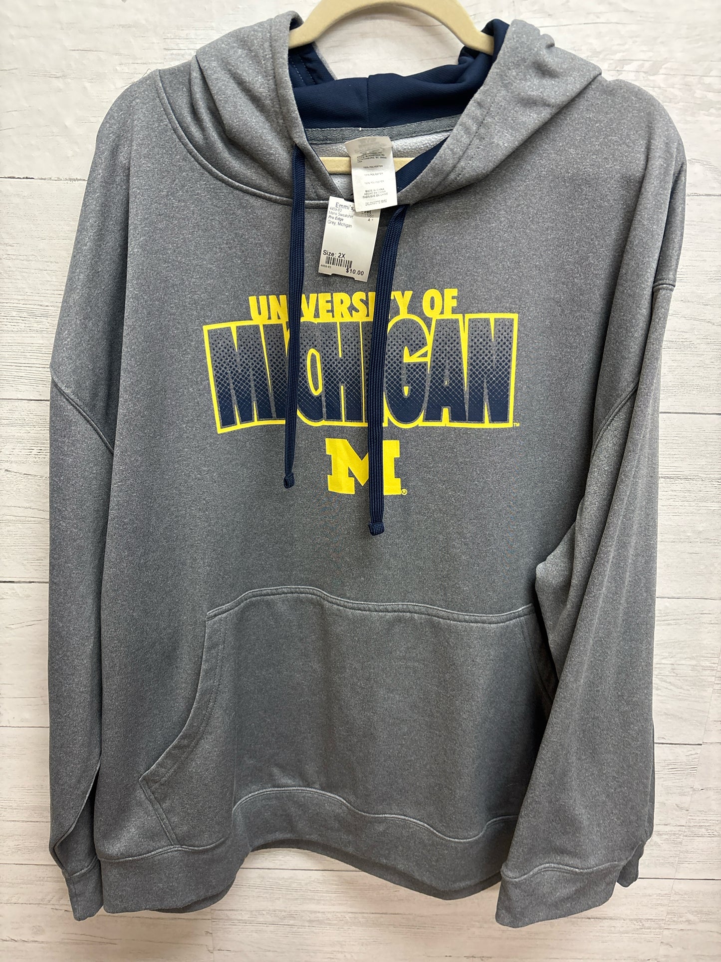 Size 2X Pro Edge Grey Mens Sweatshirt