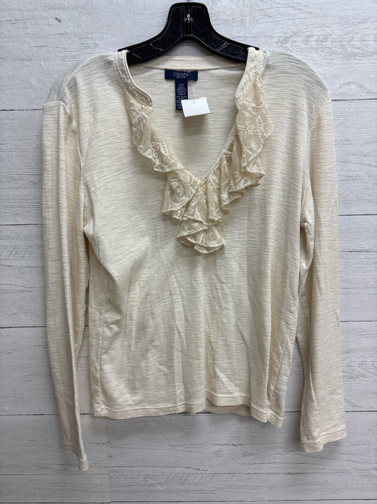 Size L CHAPS Cream Womens Shirt