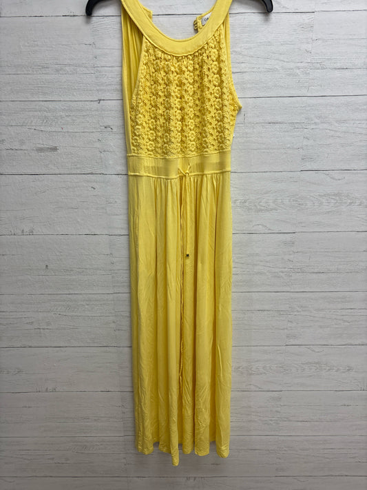 Size 4 Calvin Klein Yellow Dress