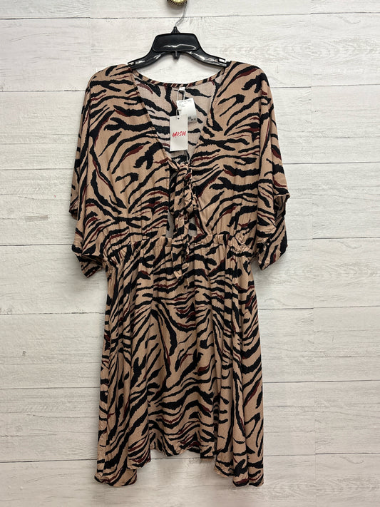 Size L AMASOO Brown/black Dress
