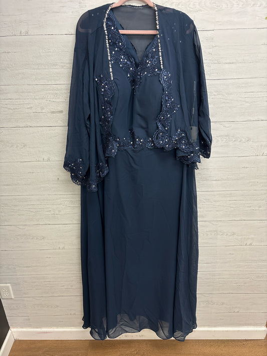 Size 24 W DRESS Navy Gown