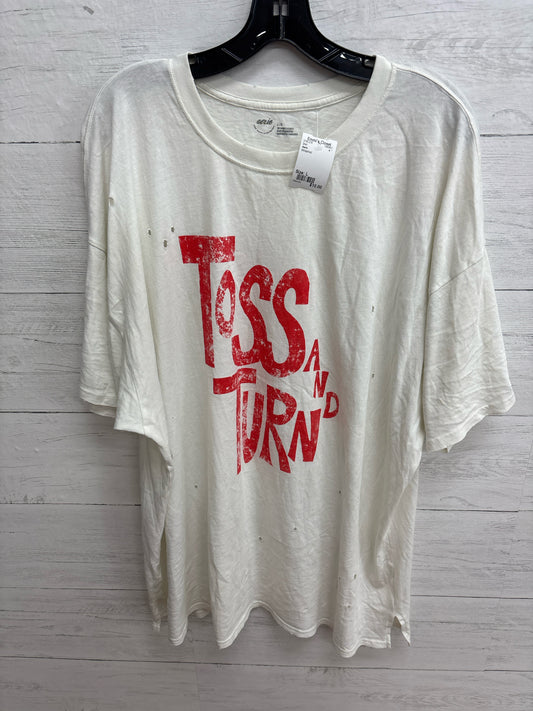 Size L Aerie White/red Shirt