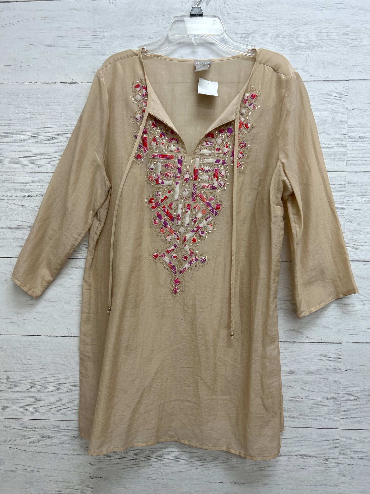 Size M Chico's Design Tan Shirt