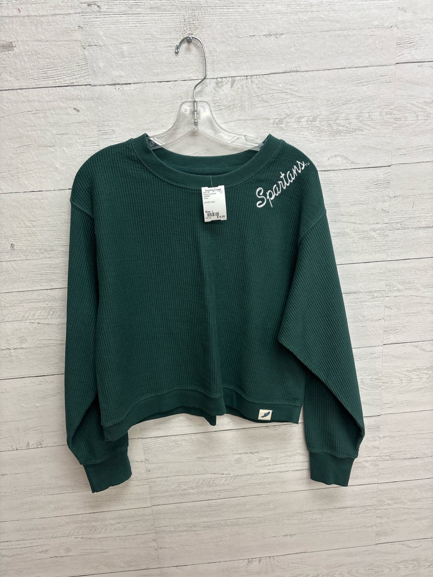 Size L LEAGUE Green Womens Sweatshirt