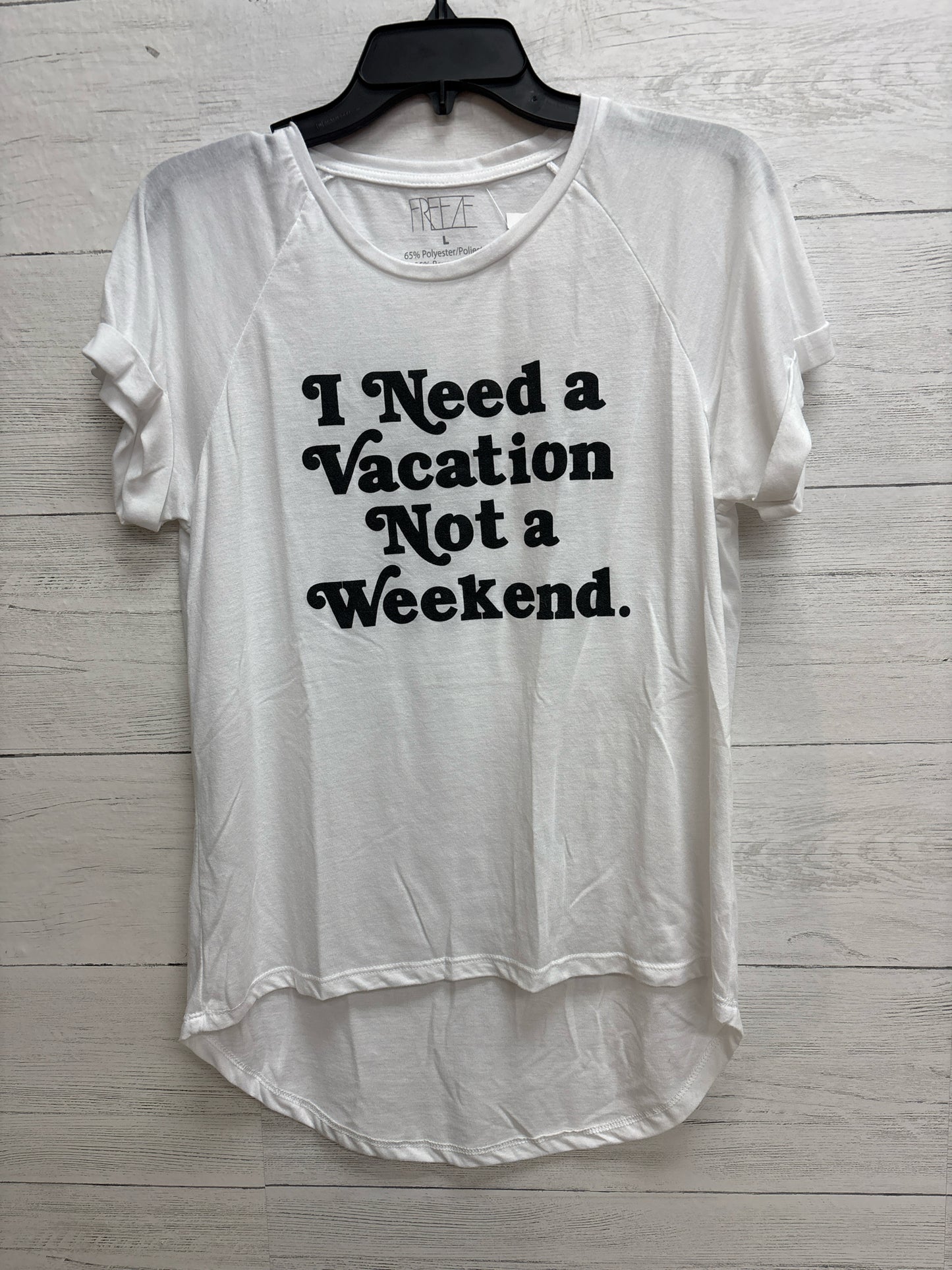 Size L Freeze White Womens Shirt