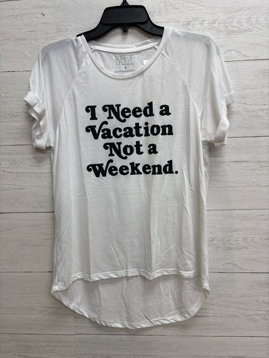Size L Freeze White Womens Shirt