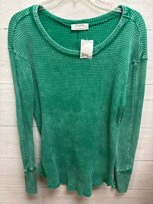 Size L Zenana Green Womens Sweatshirt