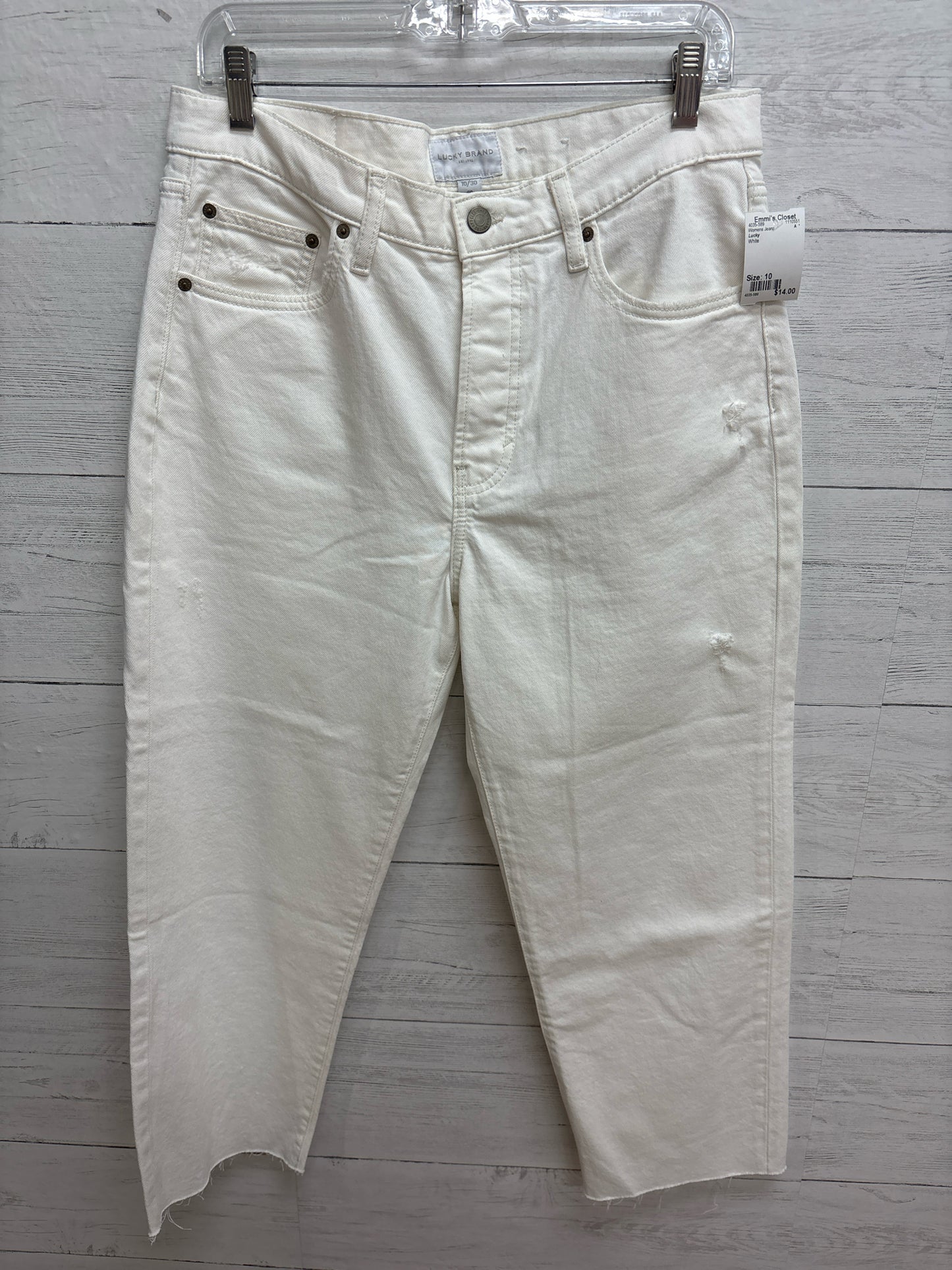 Size 10 Lucky White Womens Jeans