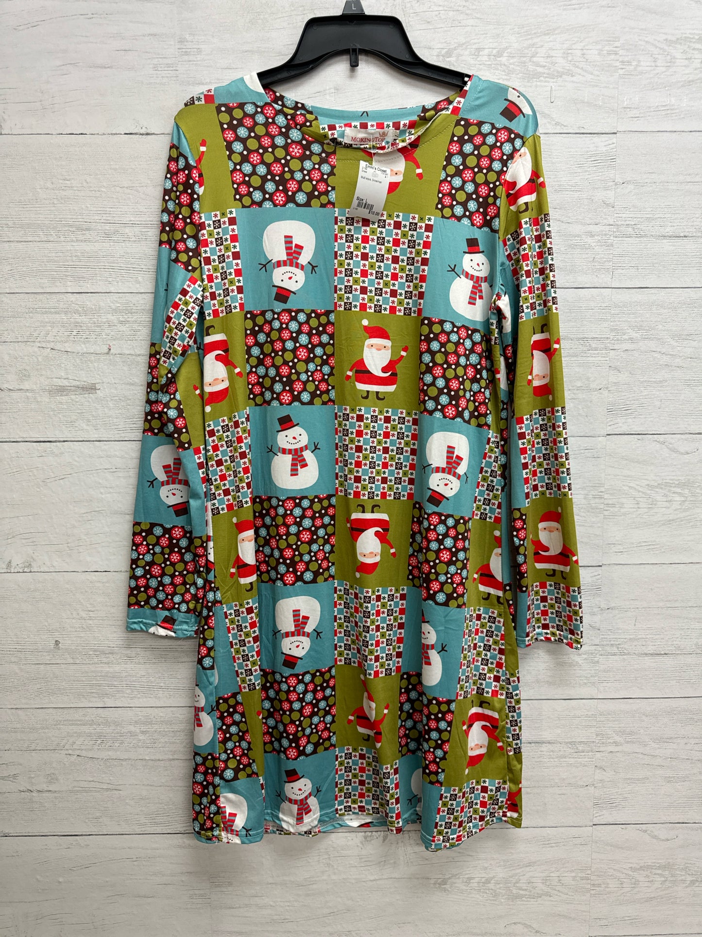 Size L Multi aqua Dress