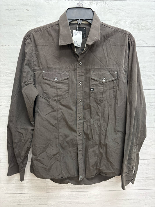 Size M 7 Diamonds Brown Mens Shirt