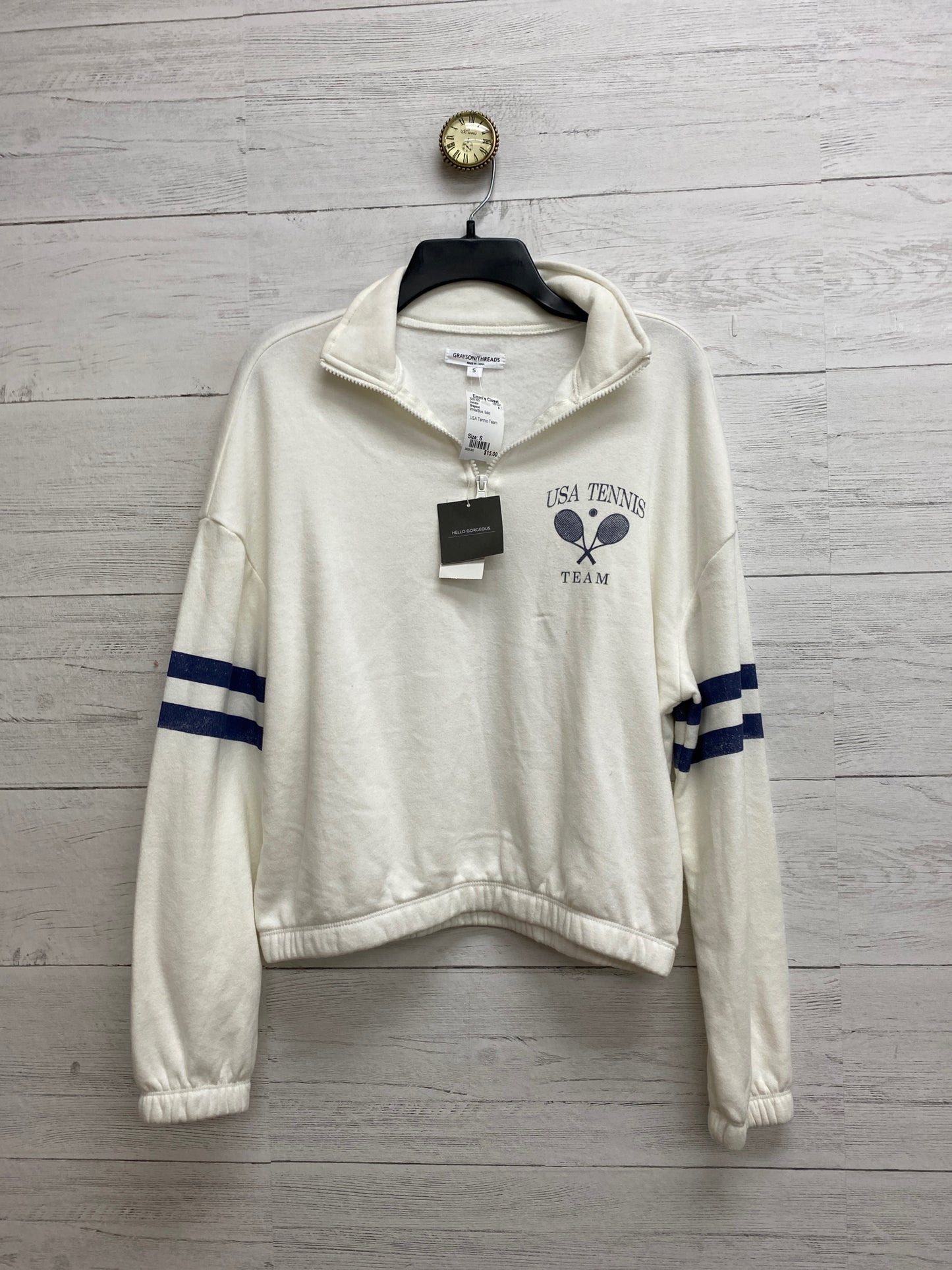 Size S Grayson White/Blue Sweater