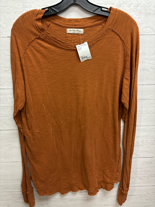 Size S Free People Orange Womens Shirt