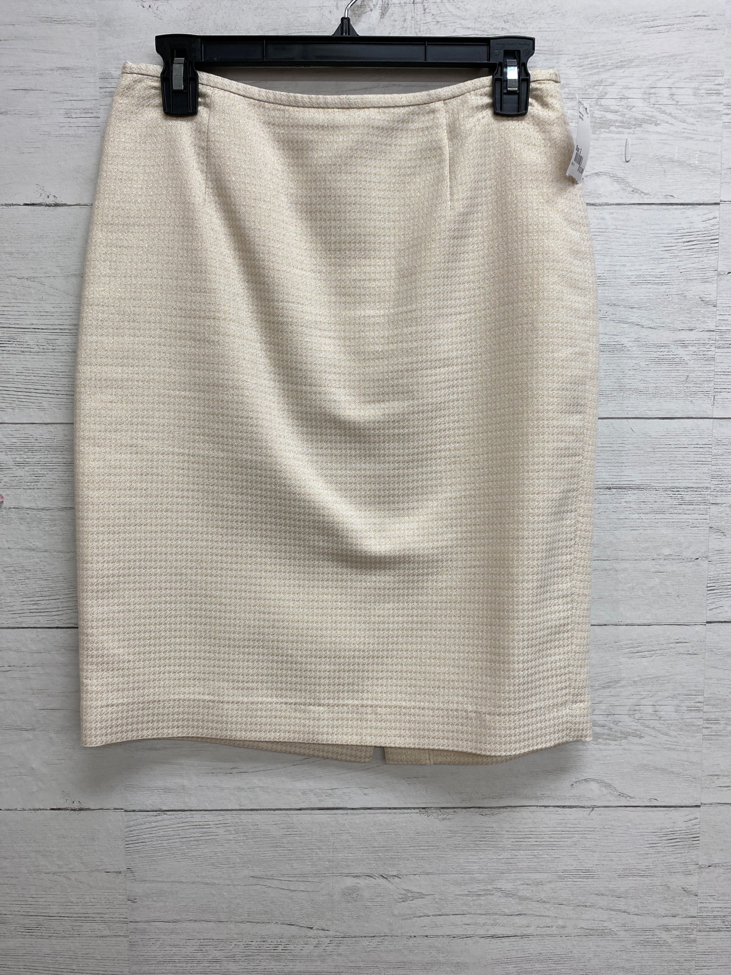 Size 2 Calvin Klein gold/white Skirt