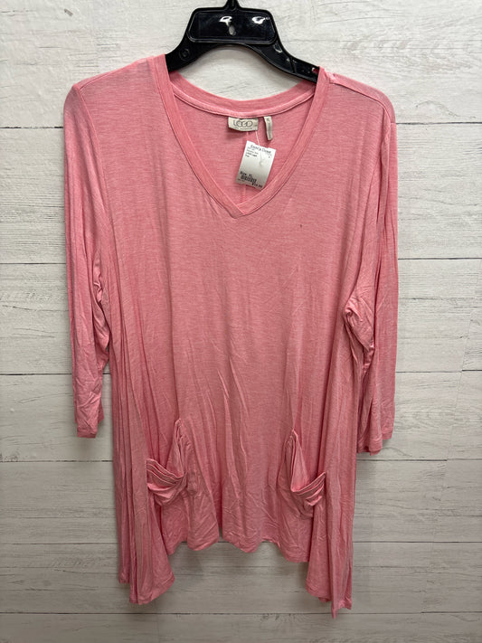 Size XL LOGO Layer Pink Womens Shirt