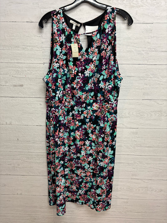 Size 2X Maurices BLACK FLORAL Dress