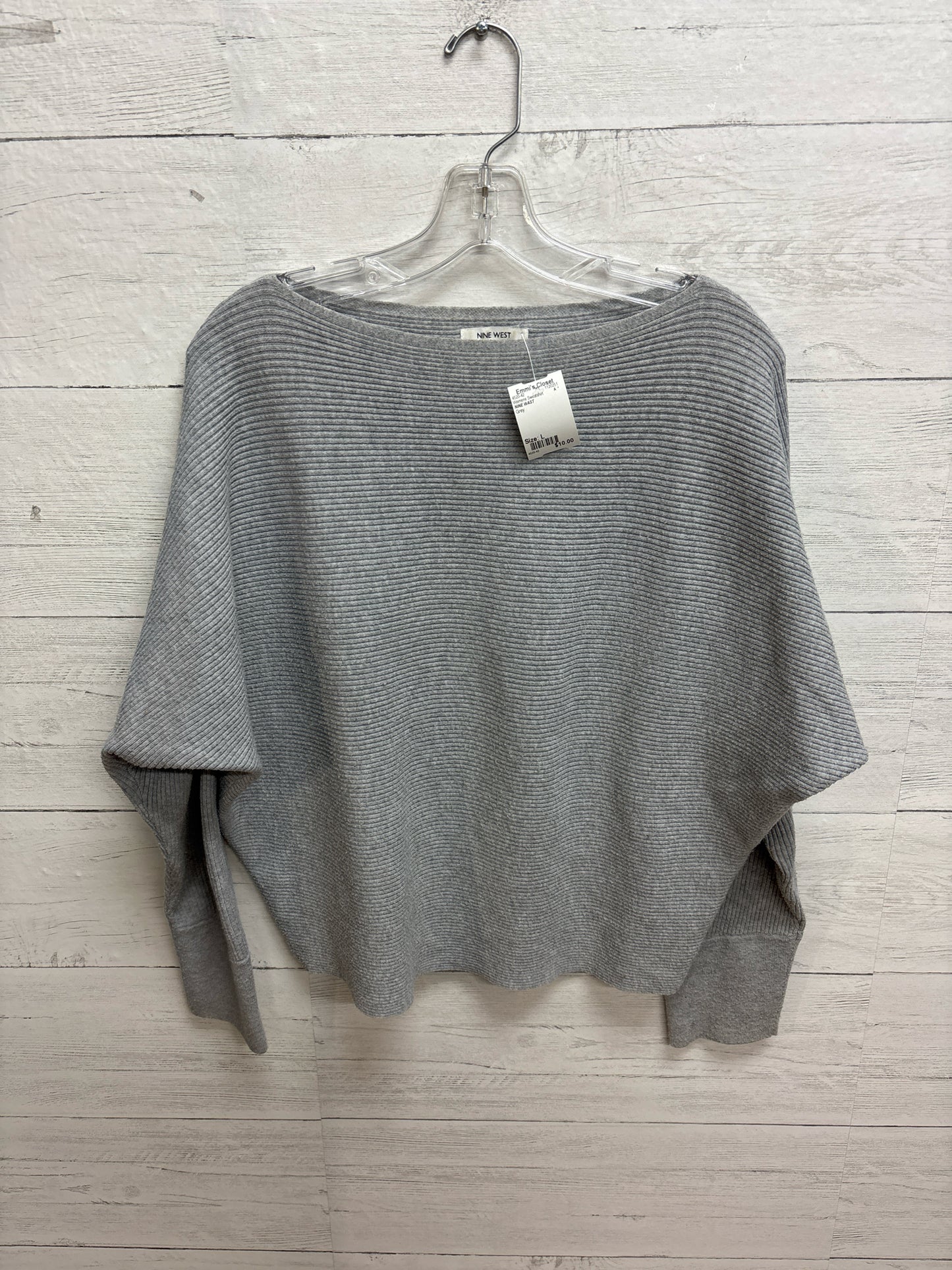 Size L NINE WAST Grey Womens Sweatshirt