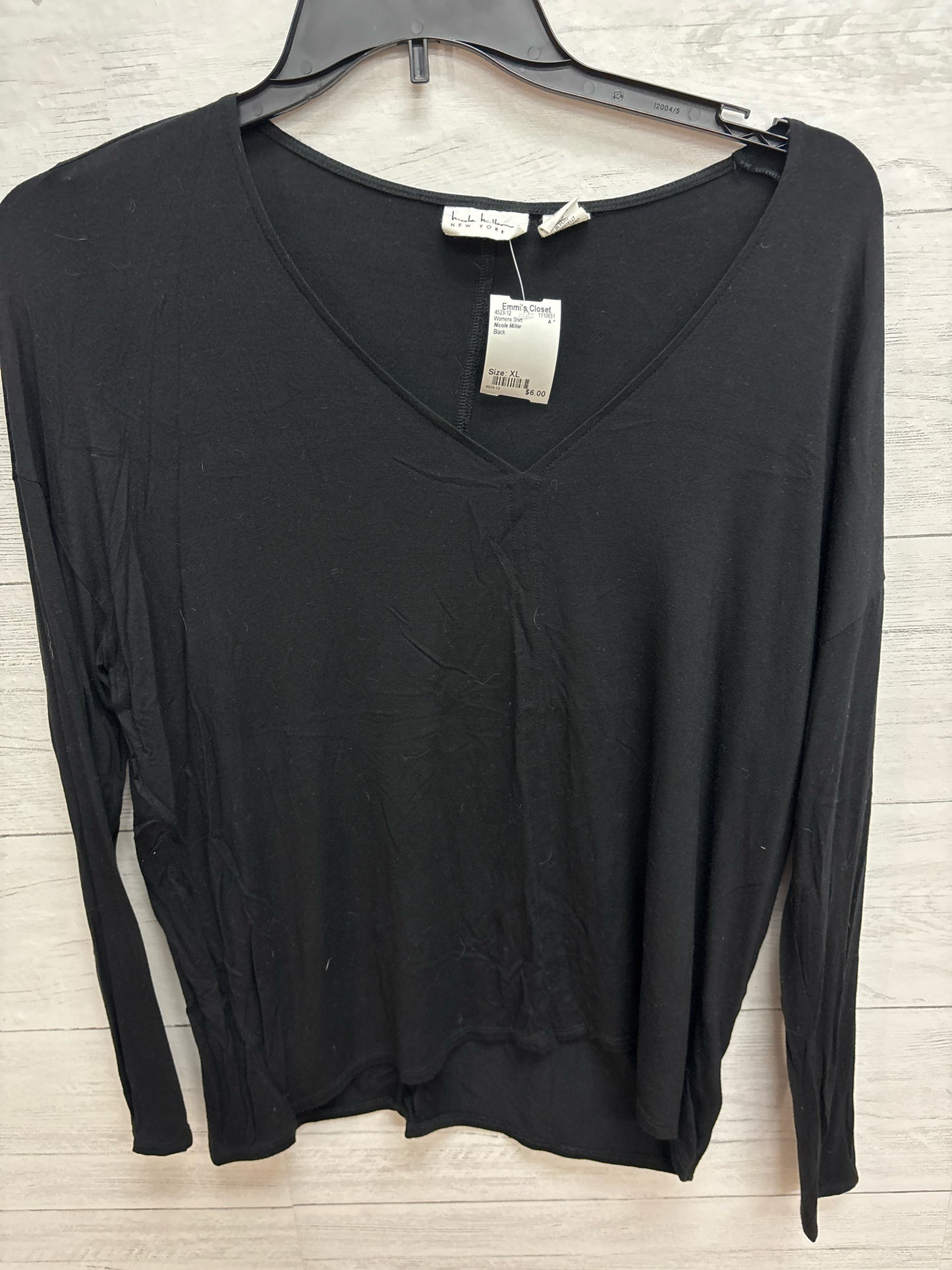 Size XL Nicole Miller Black Womens Shirt