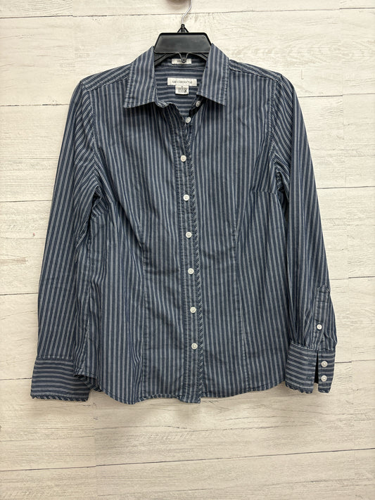 Size M Liz Claiborne Blue/White Shirt