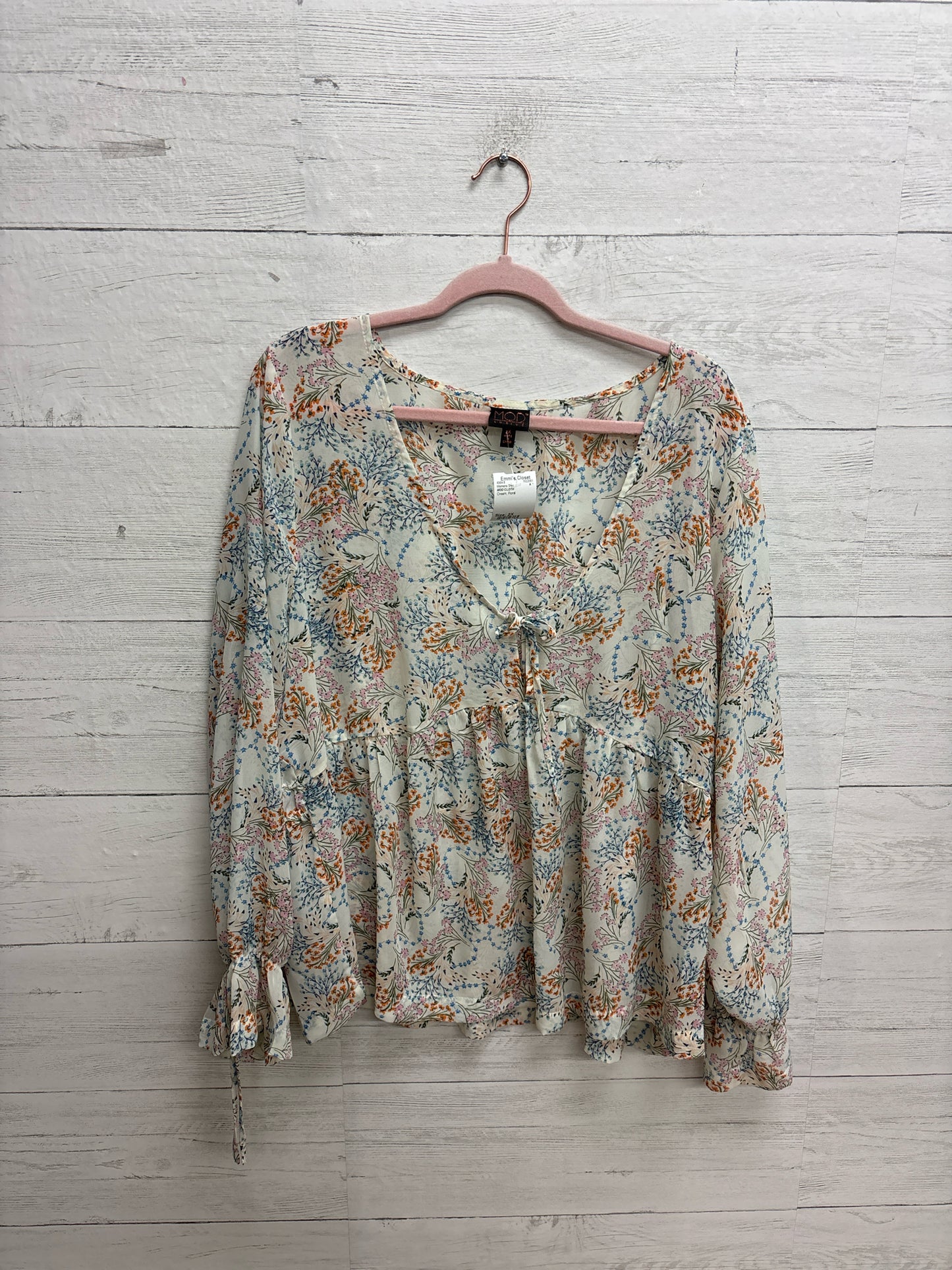 Size 2X MOD CLOTH Cream Womens Shirt