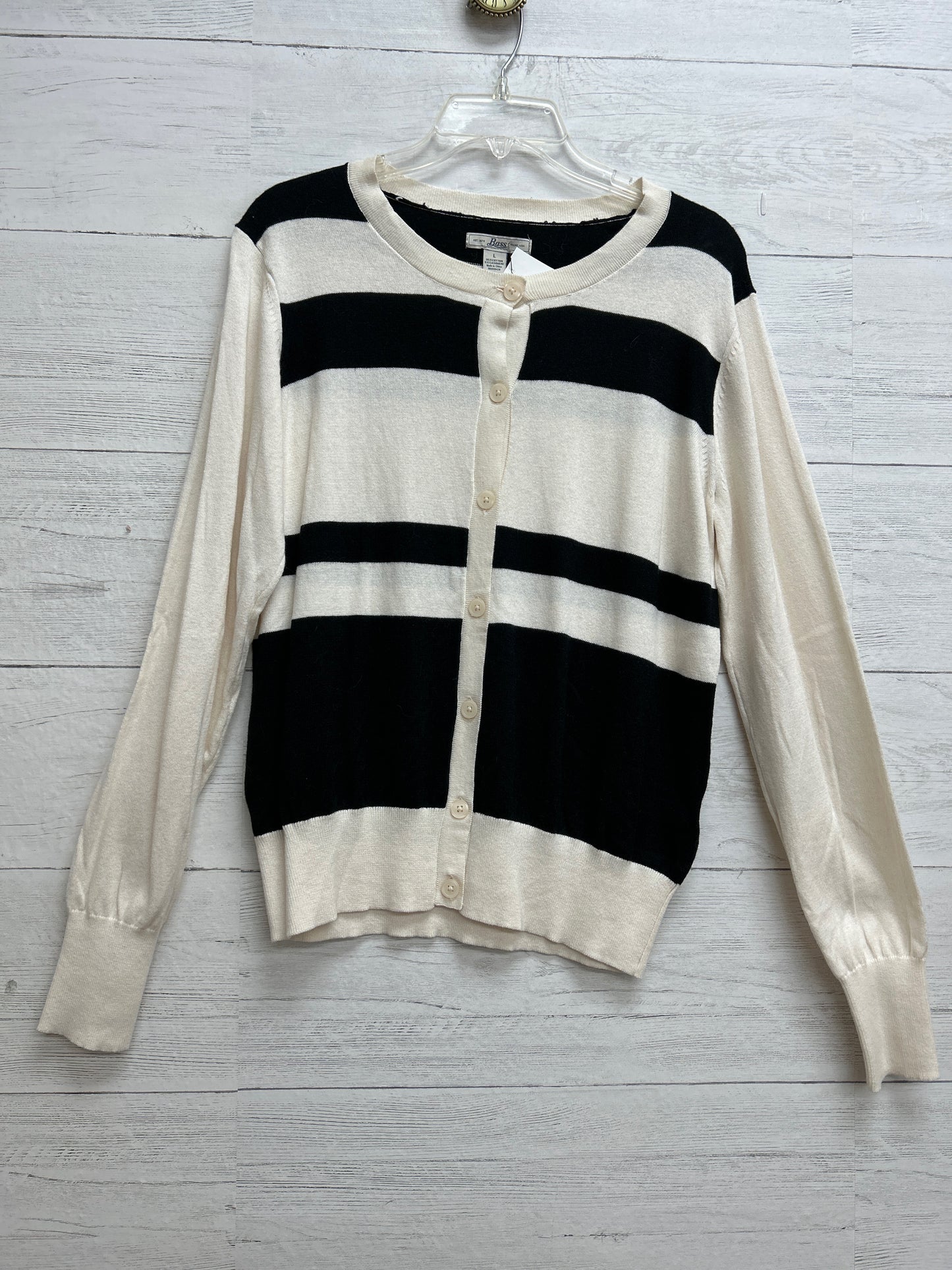 Size L Bass Black/White Sweater