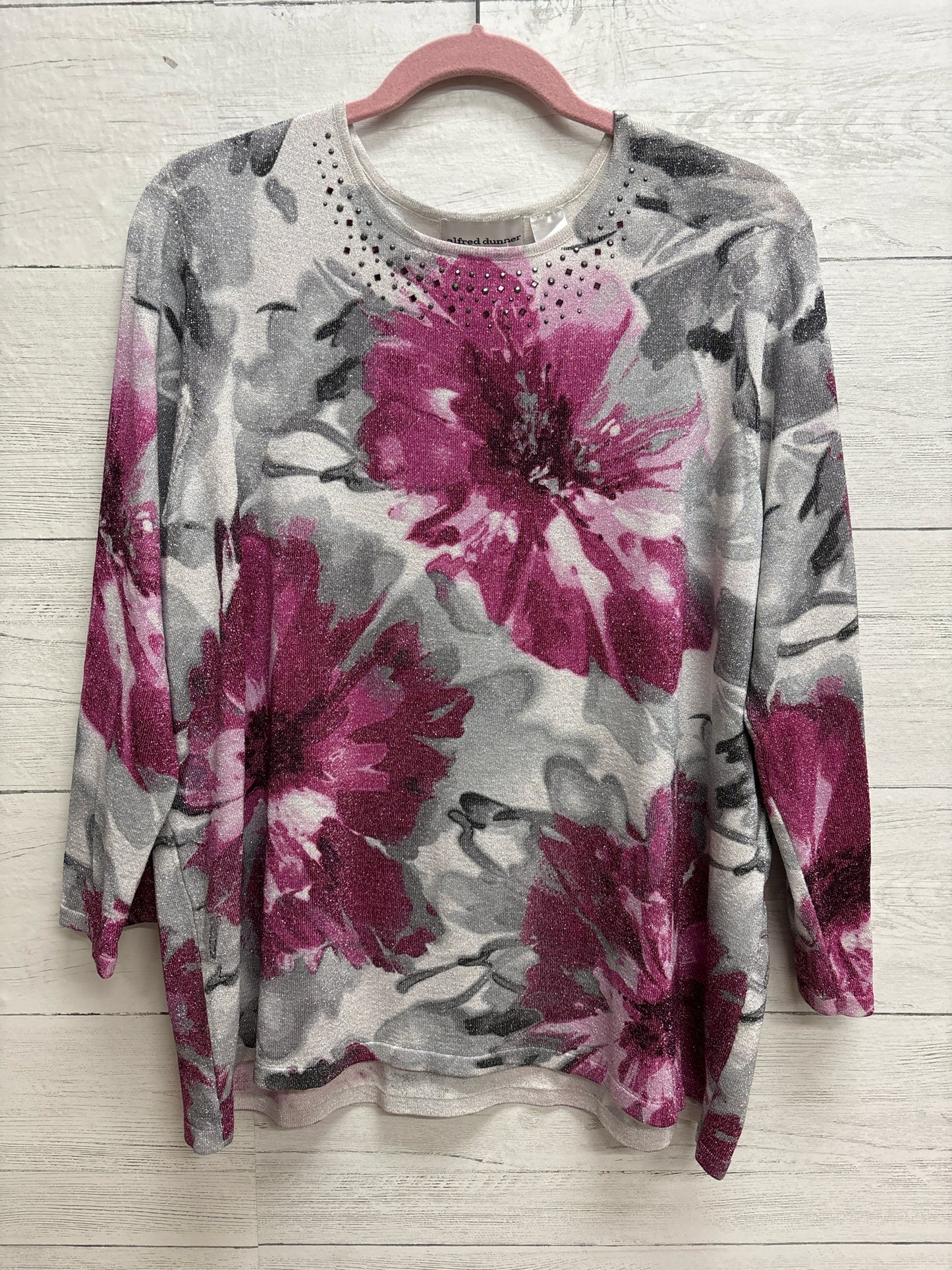 Size XL Alfred Dunner pink/silver Womens Shirt
