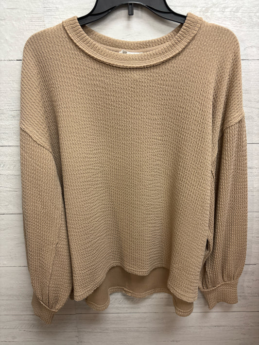 Size L BLUE PEPPER Tan Womens Sweatshirt