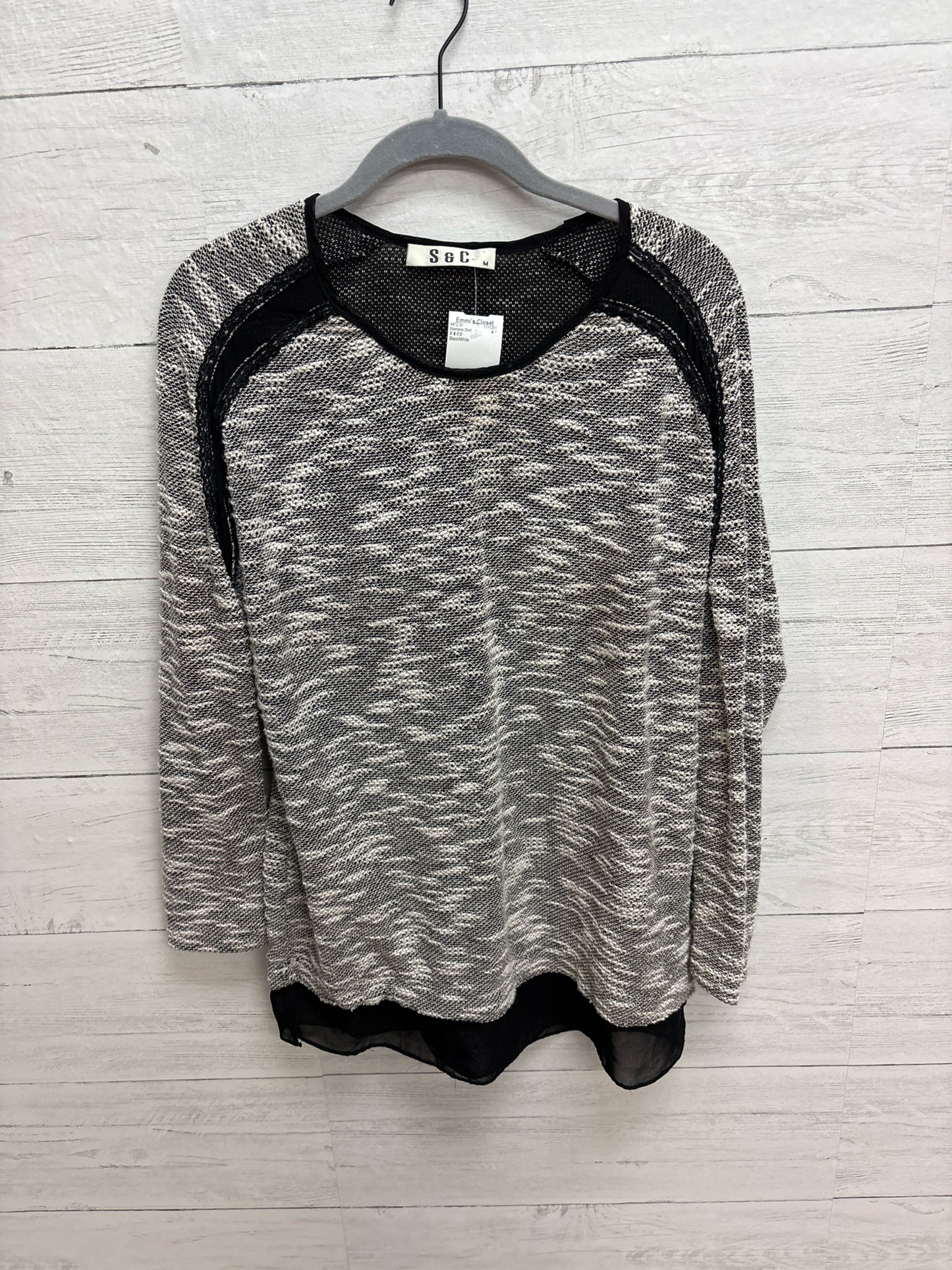 Size M S & CO Black/White Womens Shirt
