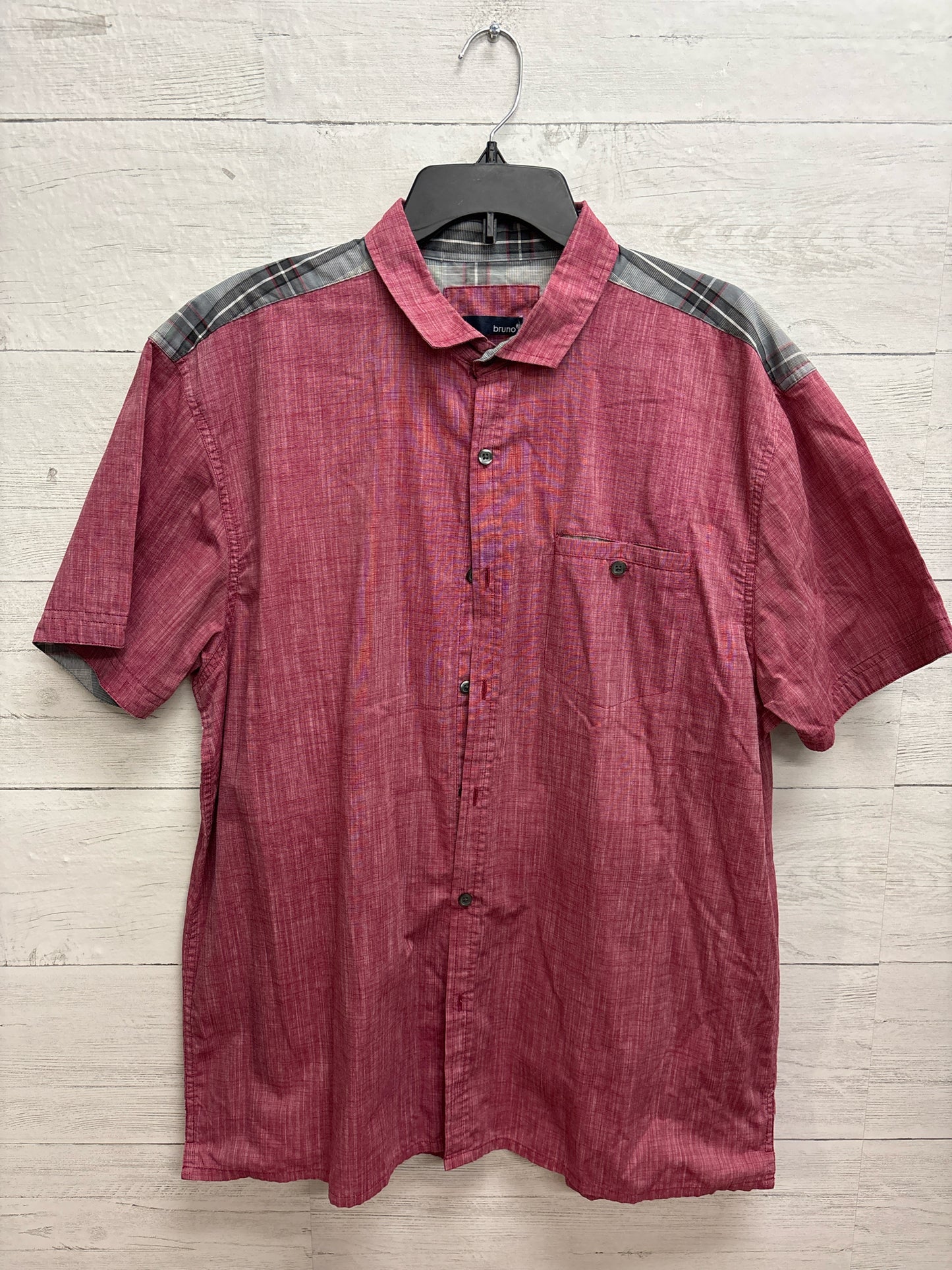 Size XL BRUNO Red/grey Mens Shirt