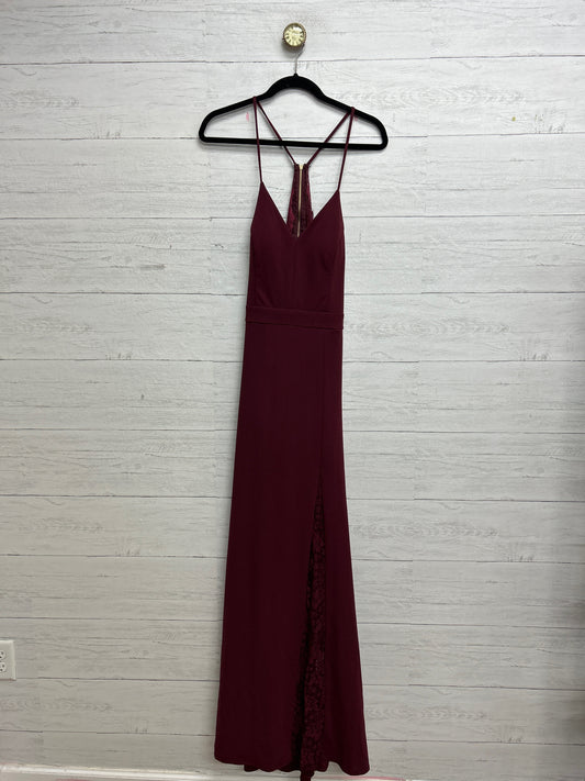 Size 14 City Triangles Burgundy Gown