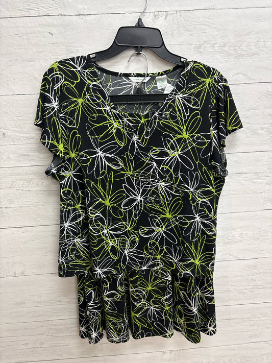Size L Laura Ashley Black /Multi 2 PIECE SET