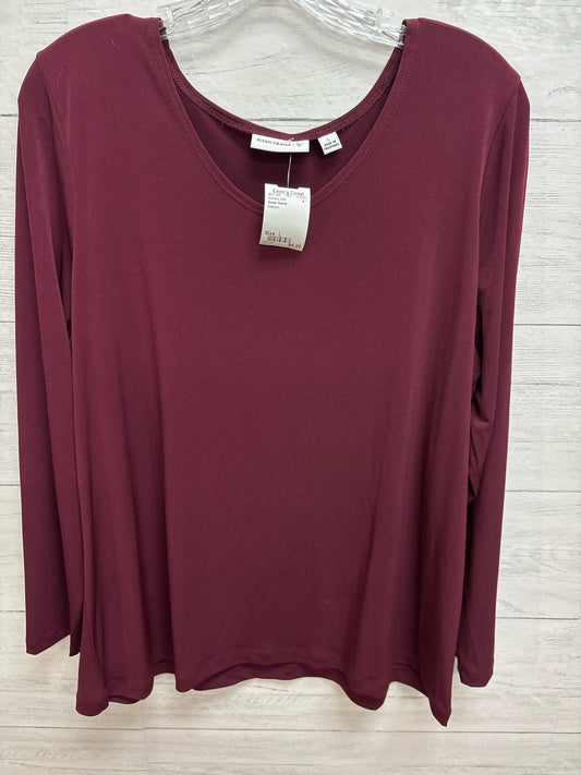 Size L Susan Graver maroon Womens Shirt