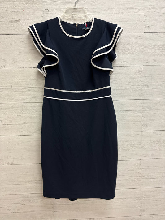 Size 8 Tommy Hilfiger Blue/White Dress