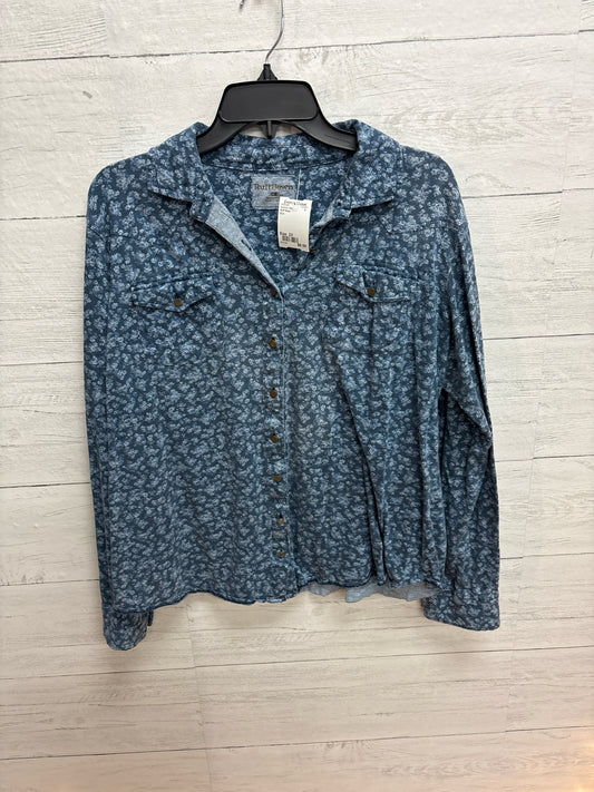 Size 2X Ruff Hewn Blue Womens Shirt