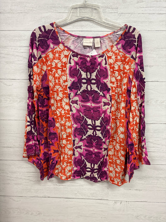 Size M Chico's Design Orange/purple Shirt