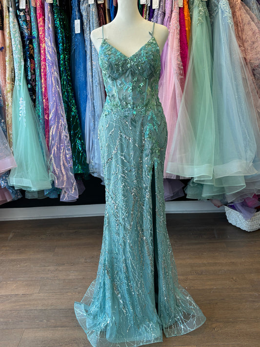 Size 6 Emmi's Elegance Green Gown