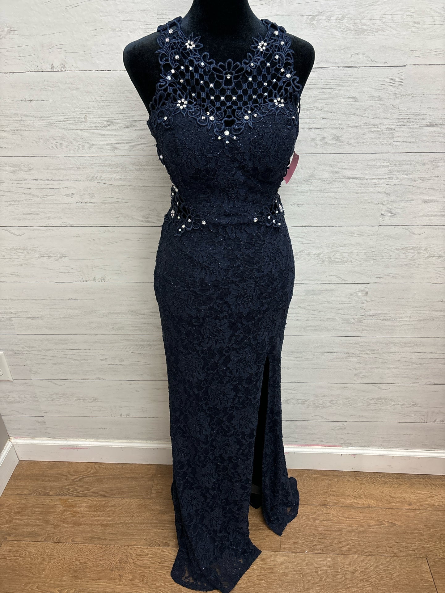 Size 1 City Triangles Navy Gown