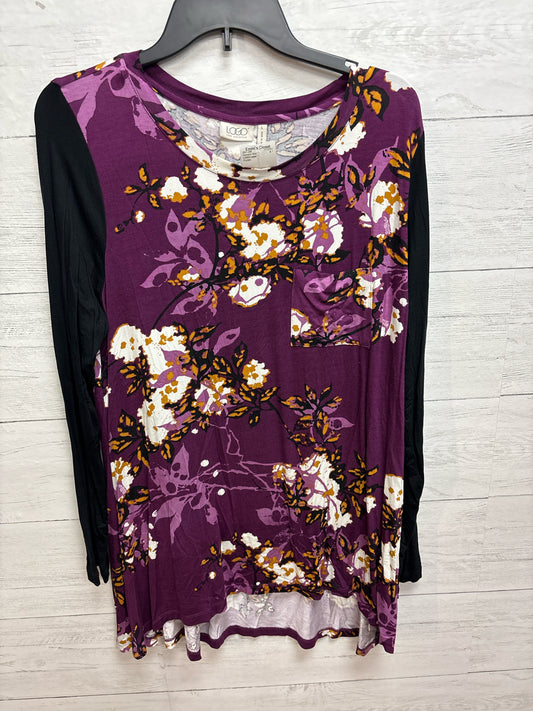Size L LOGO Layer Purple Womens Shirt