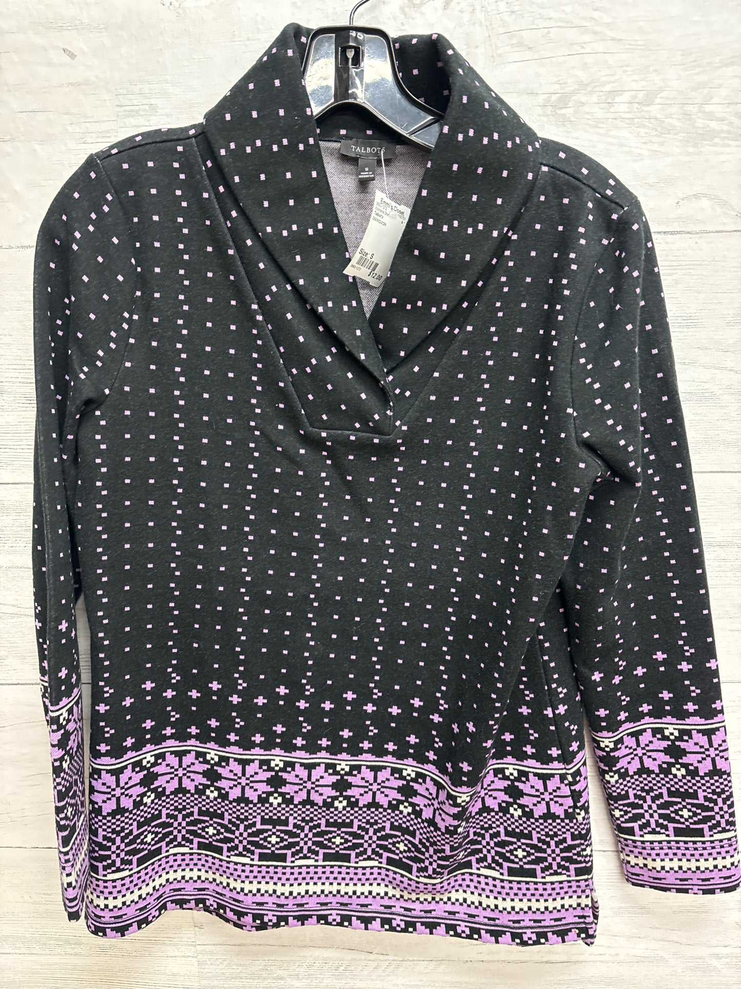 Size S Talbot's black/purple Womens Shirt
