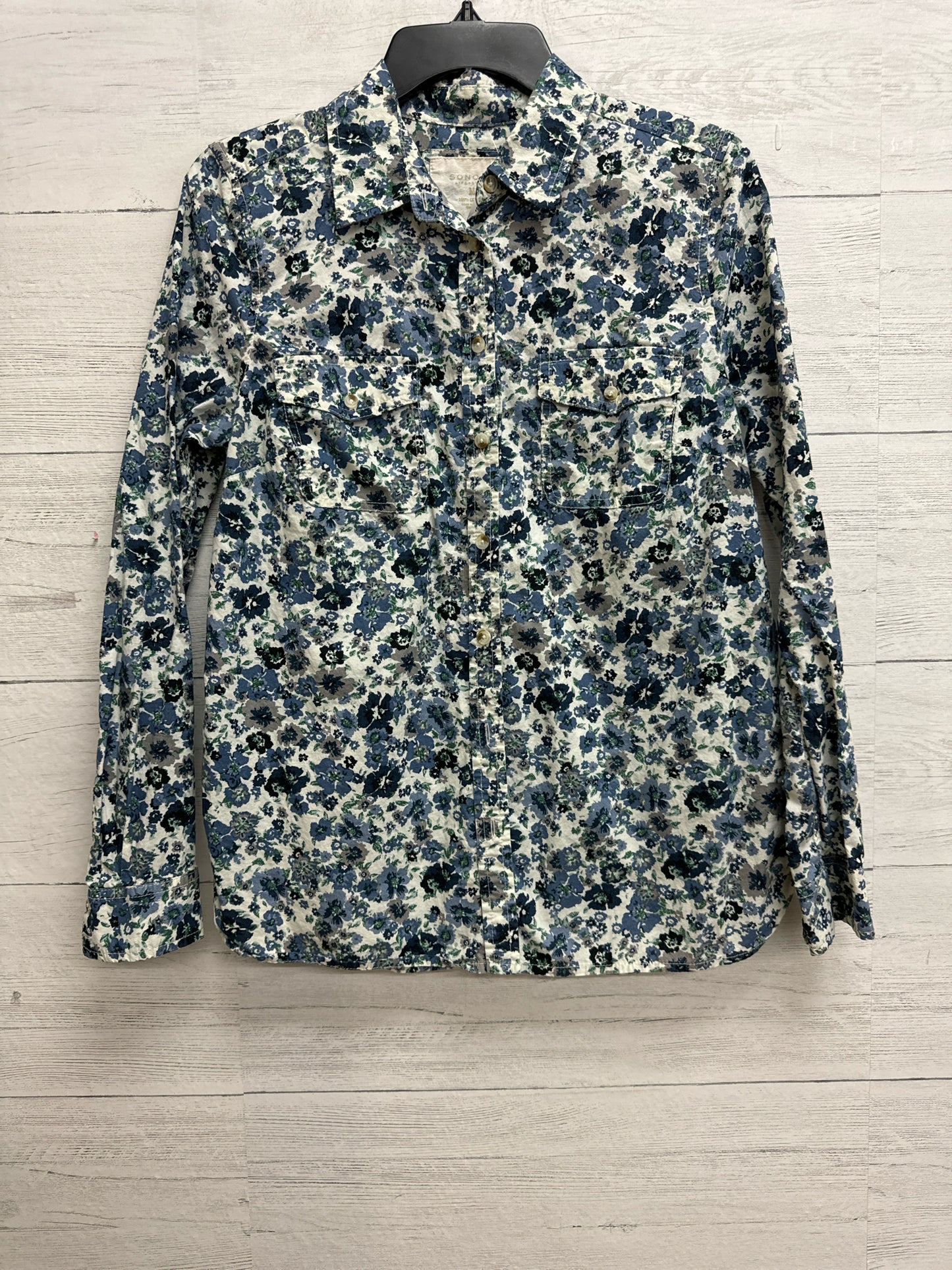 Size M Sonoma BLUE FLORAL Shirt