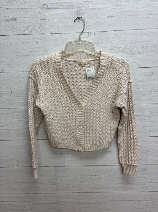 Size S Ultra Flirt White Womens Cardigan