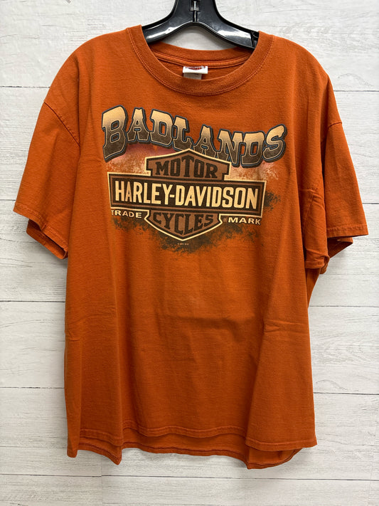 Size XL Harley-Davidson Orange Mens Shirt